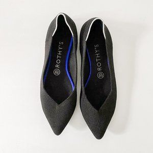 Black Solid Point Toe Rothys